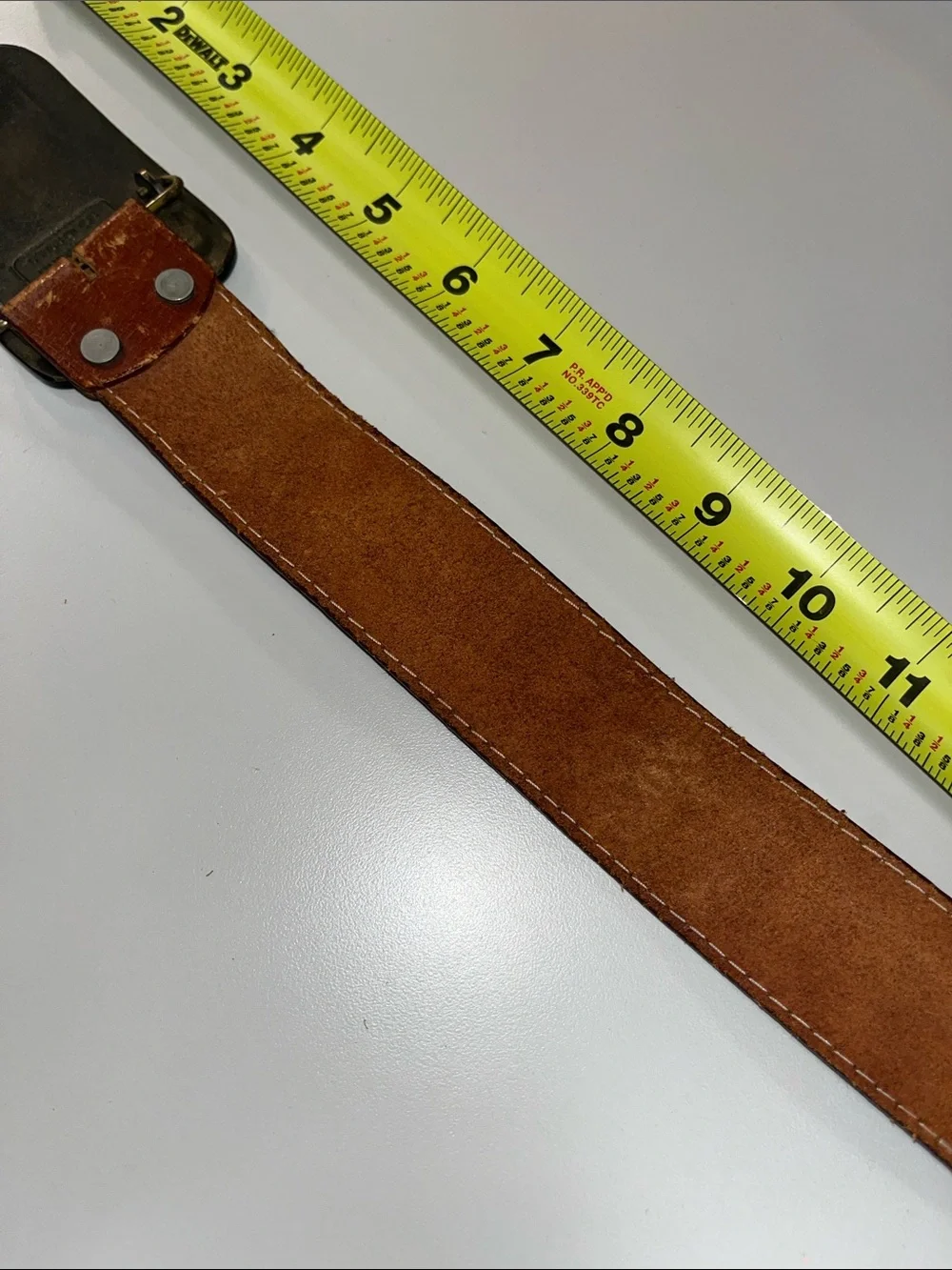 Dyna Buckle Devy Brown Leather Belt w/ Vanguard Brass Buckle